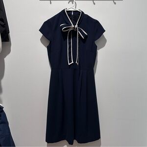 J.crew navy front bow to dress